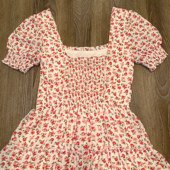 Pink Floral Ruffle Dress - Picture 4 of 7